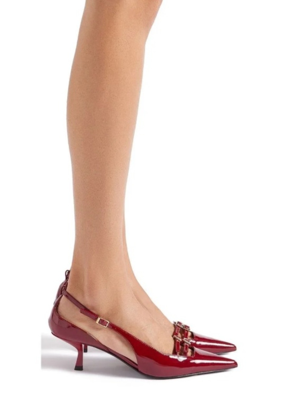 New Giuseppe Zanotti 50mm red leather heeled pumps Size 39 US 8.5